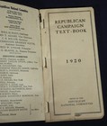 Vtg Antique Republican Campaign Text-book 1920 By Republican National Committee