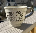Handmade Japanese Mino Ware Cat Mugs