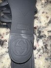 Gucci Womens Interlocking Sandals Slides Rubber Black 9 New Without Box