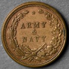 1863 Patriotic Civil War Token 28 303b R-5  army   Navy 