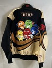 Jh Design Men s Black M m s Racing Nascar Jacket Size Large Embroidered Cotton