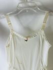 Vintage 70s Girls 6 Frilly Ruffled Lace Slip Dress Ivory Usa Princess Ballerina