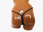 Sexy Black V Back Thong With Break Away Clips For Exotic Pole Dancer Outfit