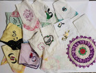 15 Vintage Ladies Handkerchiefs Hankies Doilies Monogram Initial S Old Lot