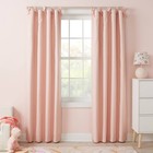 42 w X 84 l Tie Top Embellished Kids  Blackout Window Curtain Panel Pink