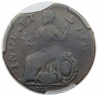 1787 Connecticut Copper  Muttonhead  Miller 1 2-c  Clipped Planchet  Pcgs Vg10