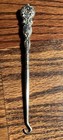 Wonderful 19th C  English Chased Sterling Silver Button Hook W  Scroll Design