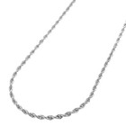 925 Solid Sterling Silver 1mm Rope Chain Necklace 16 -30  Made In Italy