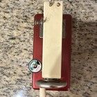 Vtg 1950s Casige Toy Sewing Machine - Cream   Metallic Red - Made In Germany