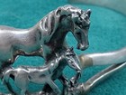 Excellent Sterling Silver Cuff Bracelet W  Horse   Colt Finely Crafted Figures