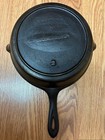 Antique 1800   s Gate Mark Cast Iron Skillet  6 Heat Ring Fancy Handle Ready2use