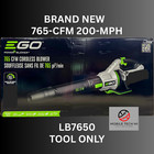 Ego Power  56v 765 Cfm Leaf Blower Lb7650 200 Mph Cordless Brushless Tool Only