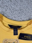 Polo Ralph Lauren Sweatshirt Boys L 12-14 Yellow Polo Bear Graphic Crewneck