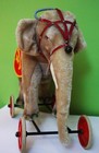 Large Steiff Elephant Ride On Pull Toy   W id  1950s  Xcond 