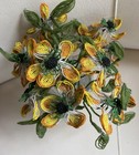 Vintage French Beaded Flowers Black Eyed Susans 15 Heads 3 Stems