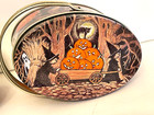 2  By 3   Halloween Tin Oval Boxes  Set Of 2  Brand New  Super Cute 