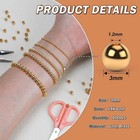 14k 400pcs 3mm Gold Filled Beads For Jewelry Making Small Smooth Round Gold