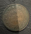 1884 Canada Large Cent 1 Cent Queen Victoria Copper Coin Vintage Canadian
