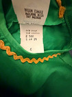 Carousel Girls Green Hand Smocked Puff 3 4 Sleeve Dress Size 6 Vintage Rick Rack