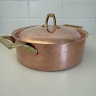 Paul Revere Ware Usa Solid Copper Pot 2 Qt Buffet Casserole Stock Pan 1801 Ed