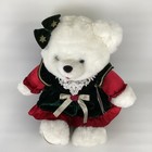 Vintage Dan Dee Snowflake Teddy Bear 21  Plush Stuffed Animal Christmas Tags 90s