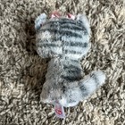 Ty Beanie Boos Kiki Cat Grey Stripe Tysilk Glitter Eyes Pink Bow Plush 2021