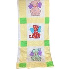 Vintage Handmade Baby Quilt Calico Cat Gingham Dog Appliqu   Crib Blanket Nursery