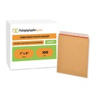 100 Pieces 7  X 9  Kraft Rigid Flat Photo Mailers Document Envelopes Self-seal