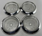Vtg Antique Sterling Silver   Glass Coasters Baldwin B 1 Set Of 4 