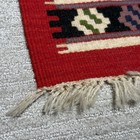 Vintage Woven Wool Native American Table Mats Rugs Southwestern Red Design
