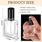 Domensi 60 Pcs 15 Ml Glass Perfume Bottles Mini Glass Empty Spray Atomizer Bottl