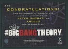 The Big Bang Theory  Season 5 - Angelo - Peter Onorati Autograph - 2013 Cryptozo