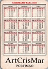 1989 Miami Vice Calendar 10 X 7 Cm  4  X 2 75   Portugal Don Johnson Vintage  10
