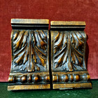 2 Acanthus Leaf Carving Corbel Bracket 4 7 Antique French Architectural Salvage