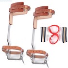 200kg Stainless Steel Tree Climbing Spikes Gaffs Spur Pair Set W  2x Ankle Strap