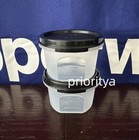 Tupperware Modular Mates Round  1 Container 200ml Set Of 2 Black Seal New