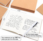 170 Pack Blank Kraft Notebooks  Unlined Sketchbook Mini Cute Note Pad For Drawin