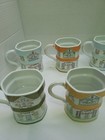 Vintage 1992 The Lenox Village Coffee Mugs Cafe Set Lot Of 8-