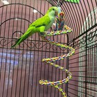 Parrot Hanging Braided Budgie Chew Rope Bird Cage Cockatiel Toy Pet Stand
