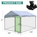 Large Metal Dog Cage Kennel Outdoor Playpen Pet Exercise Run Fence W  Cover Us