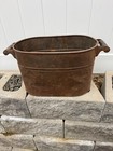 Vintage Stove   Fireplace Rusted Coal Hod Fuel And Ash Scuttle Bucket Pail