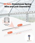 Vevor Greenhouse Spring Wire   Lock Channel Aluminum Alloy 40 Packs 6 56 Ft
