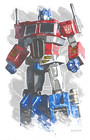 Optimus Prime Watercolor Painting Art Print poster Transformers
