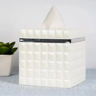 Tissue Box Cover  Resin Square Facial Tissue Box Holder White