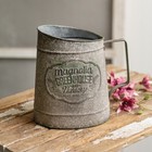 New - Metal Farmhouse Vintage Style Decorative 8  Pitcher