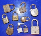 Lot Vintage Padlocks W no Keys - Master  Locker  Slaymaker  Miller  9-9  Pilot  
