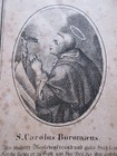 Vintage Antique German Prayer Card Charles Borromeo