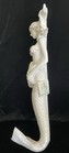Mermaid Figure W Starfish White Resin Wall Hook Coastal Nautical Beach Decor 15   
