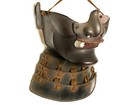 Ryubumen Menpo Iron And Lacquered Samurai Mask Japanese Antique Edo Period Bushi