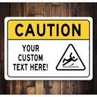 Caution Slippery Metal Sign
